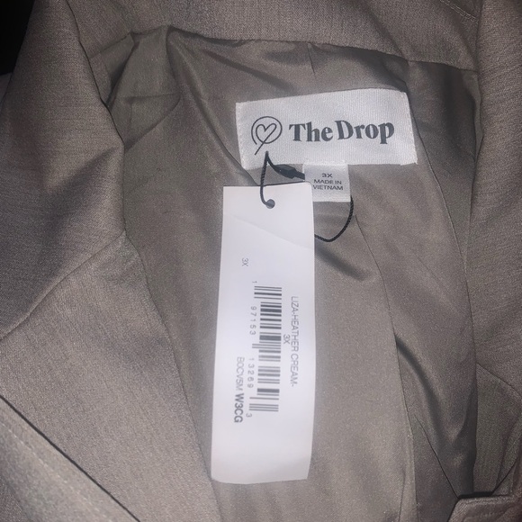 NWT The Drop Liza Blazer in Heather Cream Gray Sz 3x 22/24 - Picture 5 of 5